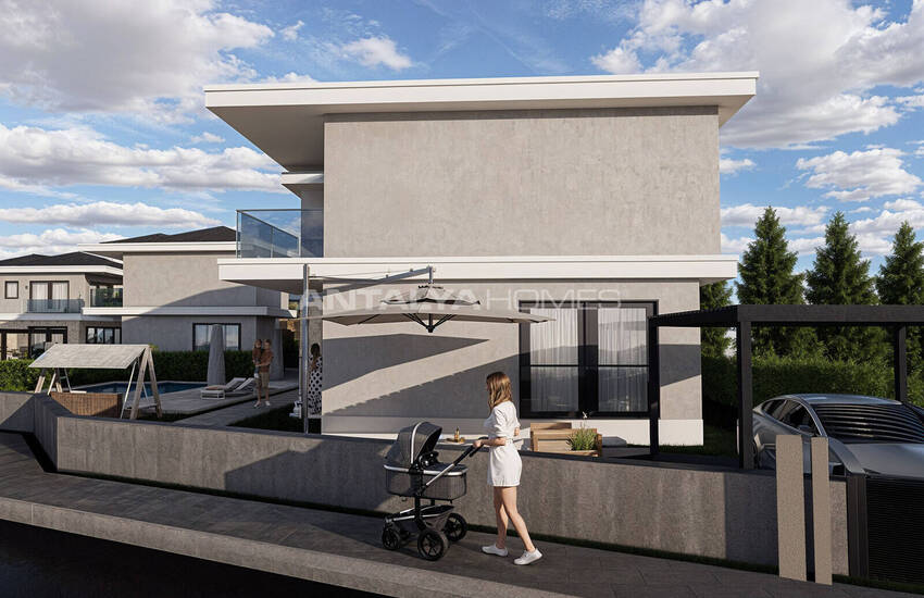 Muğla Fethiye'de Güvenlikli Site İçinde Havuzlu Lüks Evler 14