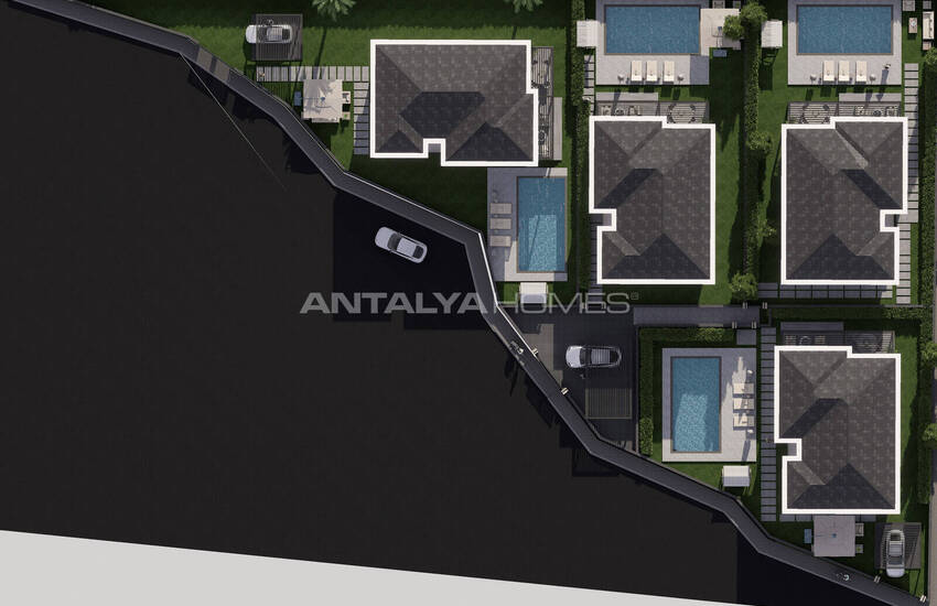 Muğla Fethiye'de Güvenlikli Site İçinde Havuzlu Lüks Evler 18