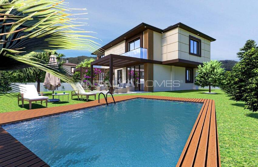 4-schlafzimmer-doppelhaushälften Mit Pools In Muğla Esentepe