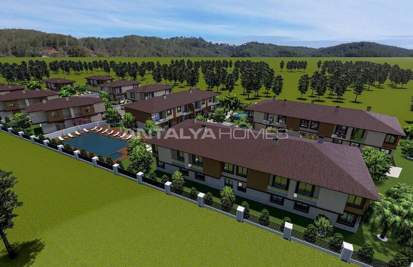 Двухквартирные дома с 4 спальнями и бассейнами в Мугла Эсентепе 8