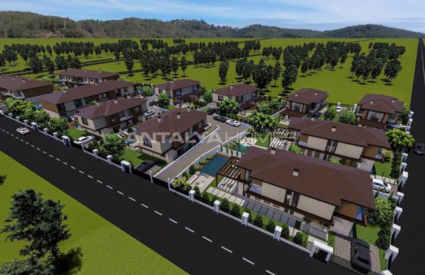 Двухквартирные дома с 4 спальнями и бассейнами в Мугла Эсентепе 9