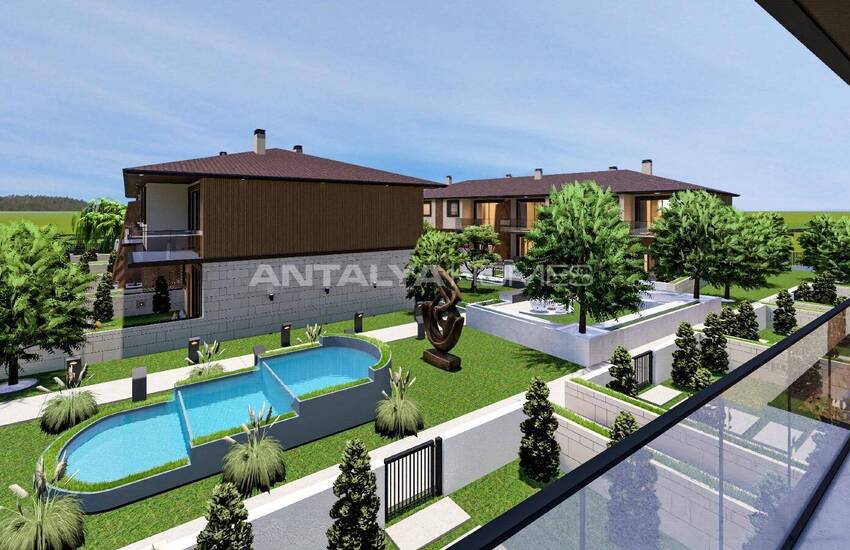 Двухквартирные дома с 4 спальнями и бассейнами в Мугла Эсентепе 5