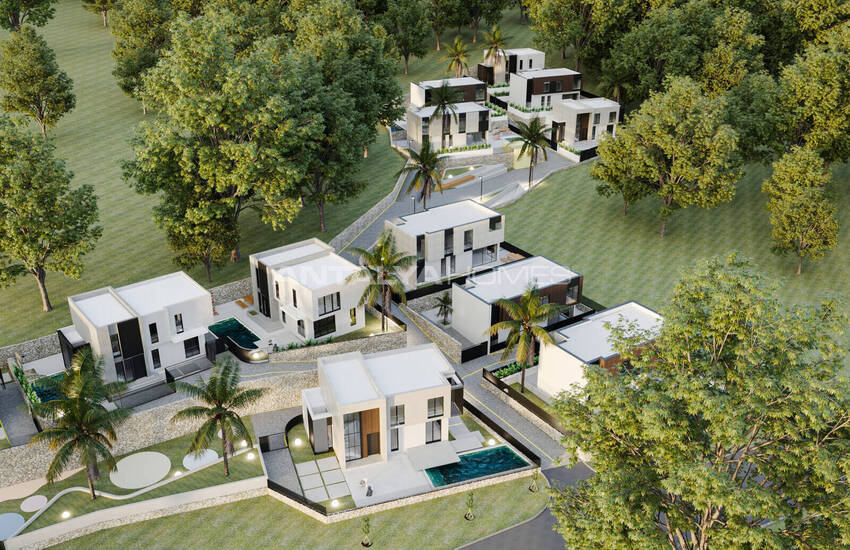 Lyxhus Med Privata Pooler I Ett Komplex I Fethiye Antalya 9