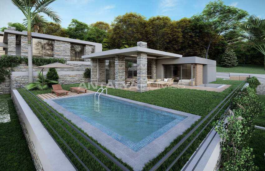 Элегантные дома с собственными бассейнами в Ялыкаваке, Бодрум 1