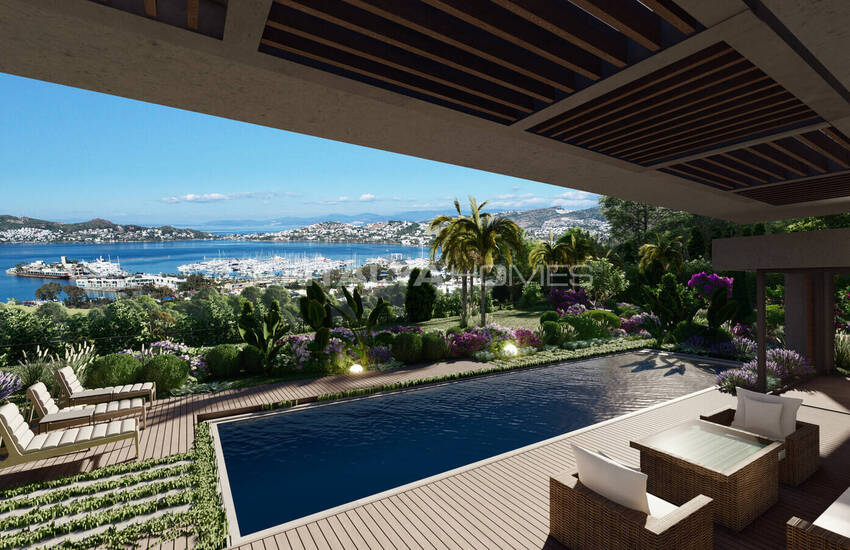 Yalıkavak Marina Bodrum Yakınında Deniz Manzaralı Malikane 1