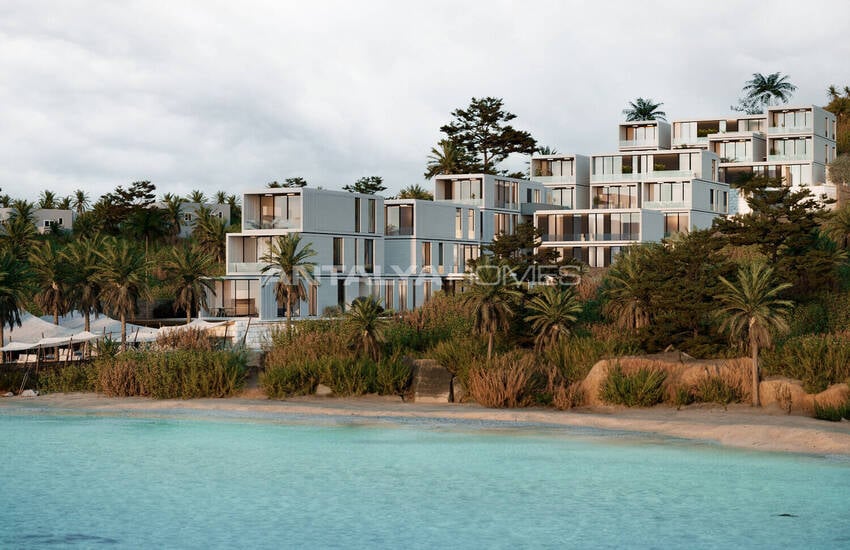 Elegant Apartments in a Project with Private Beach in Bodrum