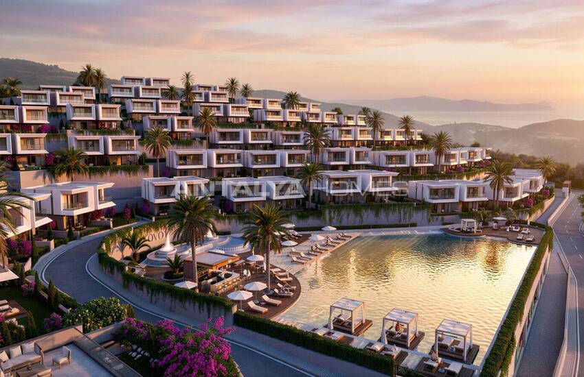 فيلات مطلة على الطبيعة للبيع مع مسبح في أدابوكو، بودروم 3