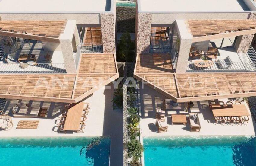 Bodrum Gümüşlük'te Geniş ve Aydınlık Havuzlu Villalar 3
