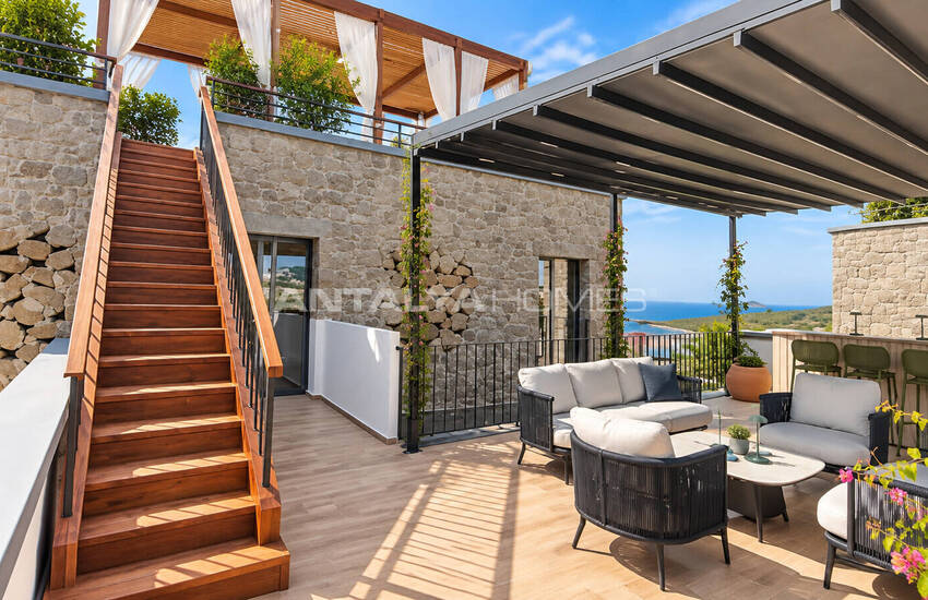 Detached Villas for Sale with Sea Views in Bodrum Muğla 13