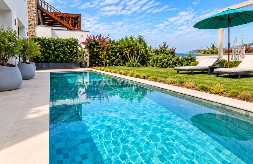 Detached Villas for Sale with Sea Views in Bodrum Muğla 5
