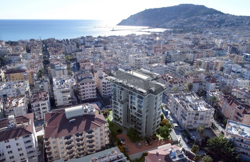 Alanya Merkez'de Mükemmel Doğa ve Şehir Manzaralı Daireler 4