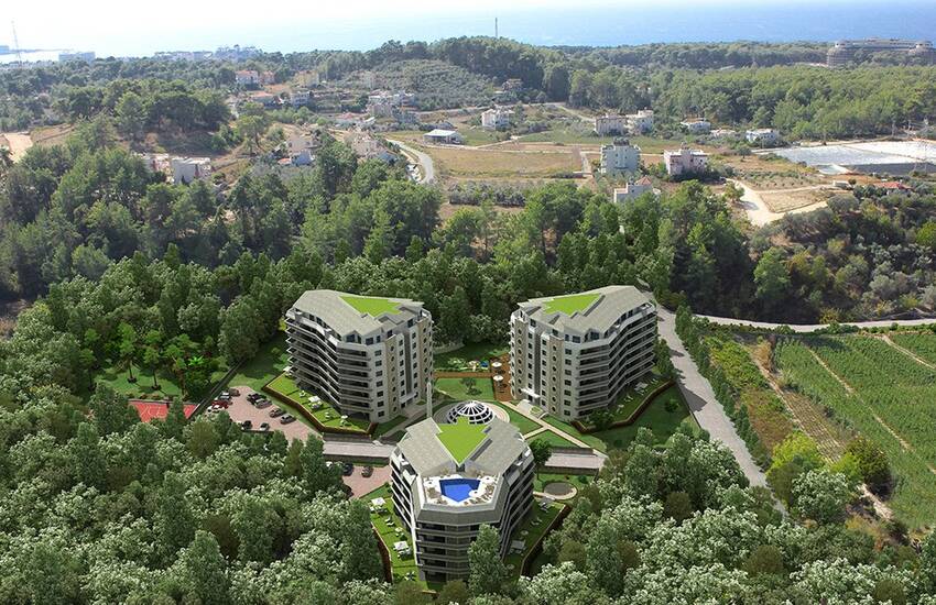 Alanya Apartments Surrounded on Three Sides by the Forest 0