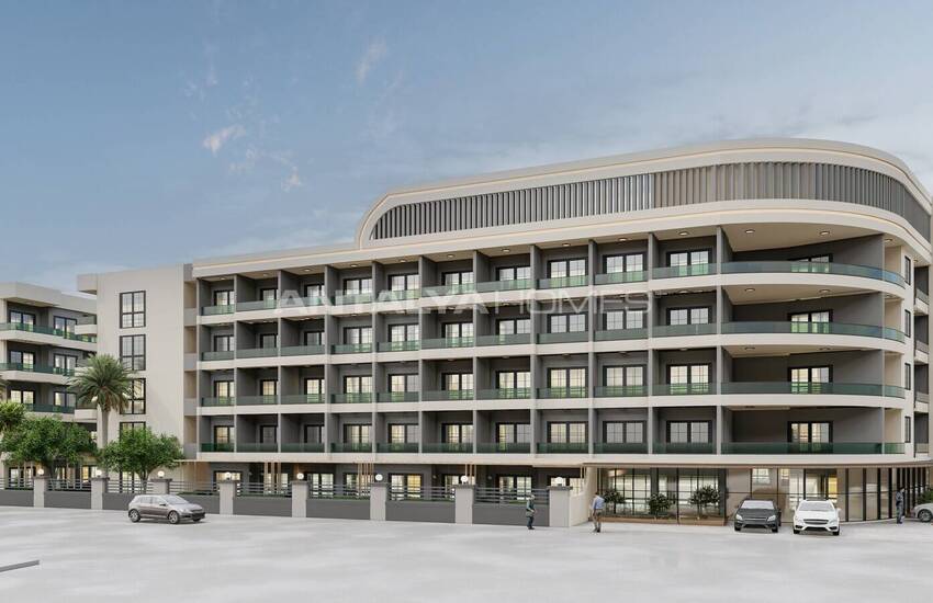 املاک و مستغلات در یک مجتمع با یک استخر در نزدیکی دریا در Tömük، مرسین 16