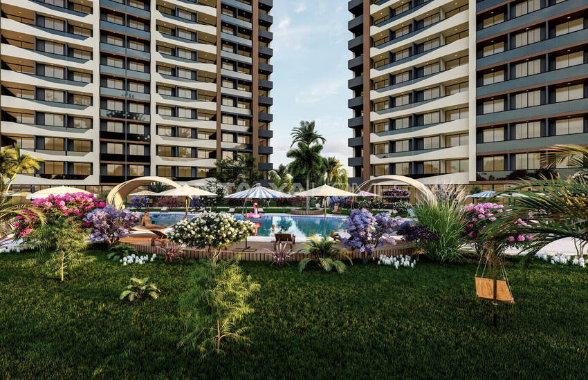 آپارتمان کاملا نو با استخر نزدیک دریا در توموک مرسین 8