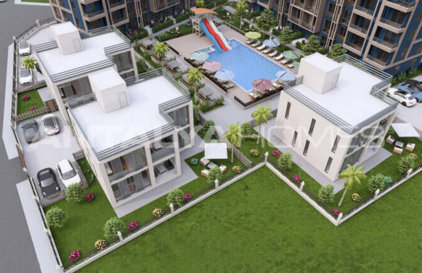 منازل دوبلكس مع حدائق للبيع في إردملي، مرسين 2