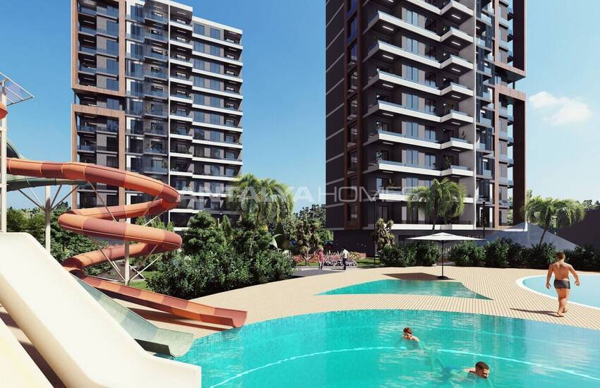 Lägenheter Med Havsutsikt I Ett Komplex Med Vattenpark I Mersin 4