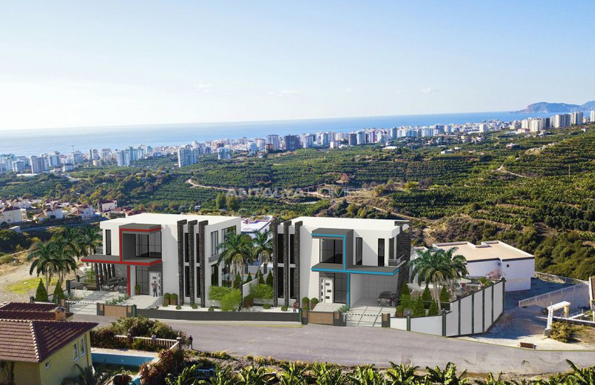 4+1 Alanya Villa Med Pool Omgiven Av Privat Trädgård 11