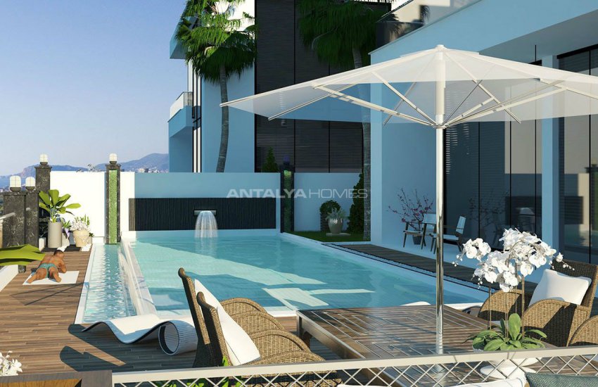 4+1 Alanya Villa Med Pool Omgiven Av Privat Trädgård 8