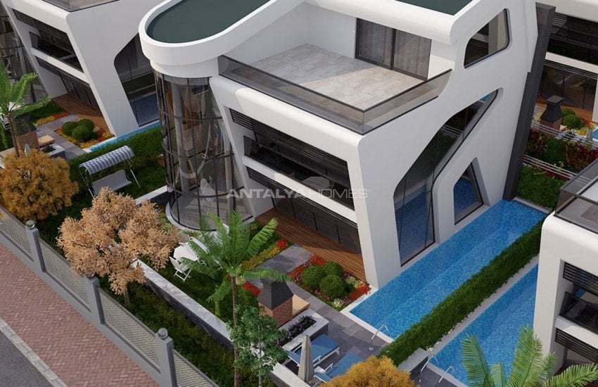Футуристические Виллы с Частным Бассейном в Анталии Турция 3