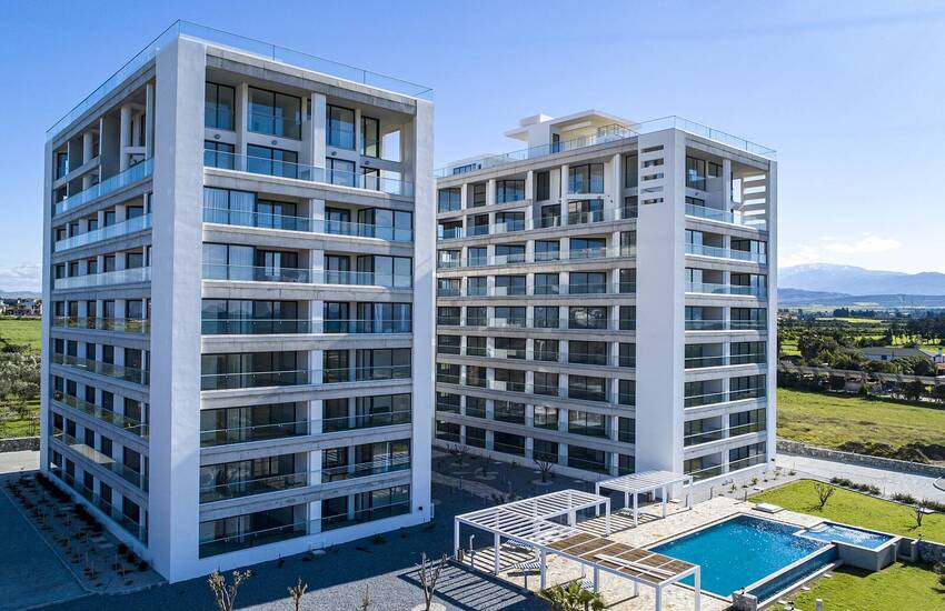 Moderna Lägenheter Nära Stranden I Guzelyurt Norra Cypern