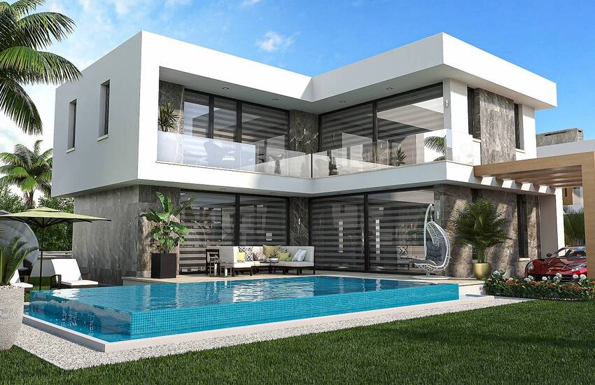 Luxury Detached Villas with Gardens and Pools in Gazimagusa