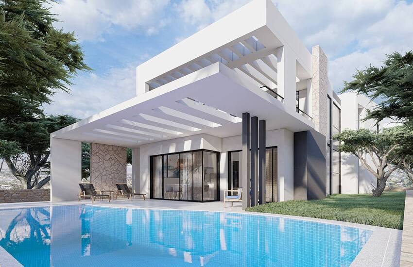Kuzey Kıbrıs Ozanköy'de Plaja Sıfır Çağdaş Tasarım Villalar