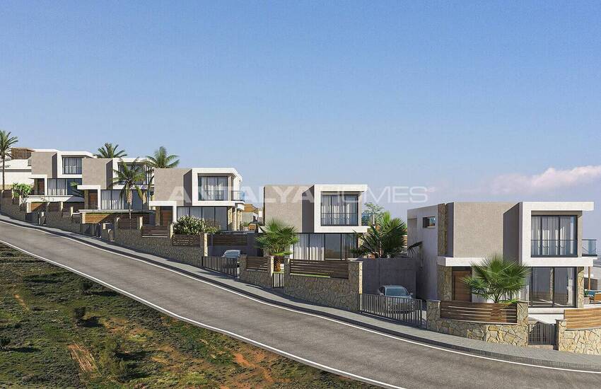 Kıbrıs Lefke'de Kapanmaz Deniz Manzaralı Satılık Villalar