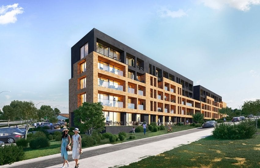 Helt Nya Lägenheter Med Horisontell Arkitektur I Golbasi 1