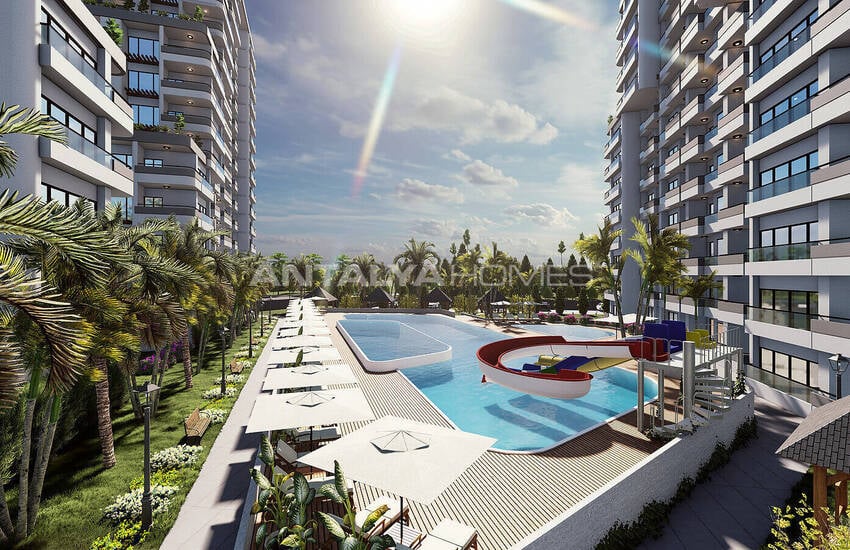 Квартиры в Комплексе с Аквапарком в Тедже, Мерсин 9