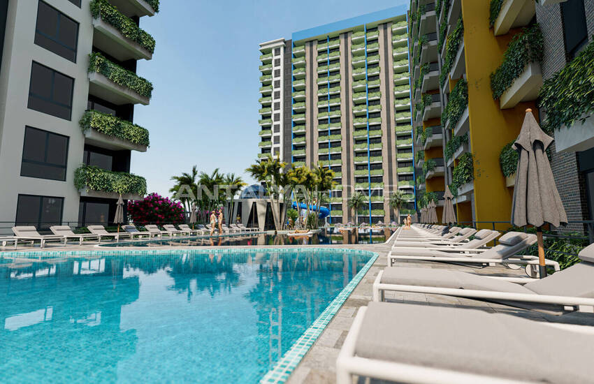 Lägenheter I Ett Komplex Med Vattenpark I Mersin Çeşmeli 10