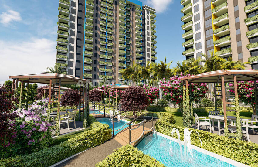 Lägenheter I Ett Komplex Med Vattenpark I Mersin Çeşmeli 5