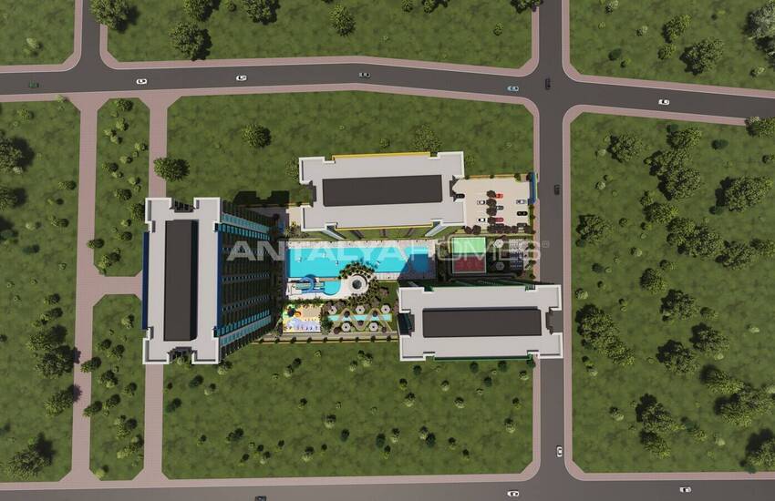 Lägenheter I Ett Komplex Med Vattenpark I Mersin Çeşmeli 14
