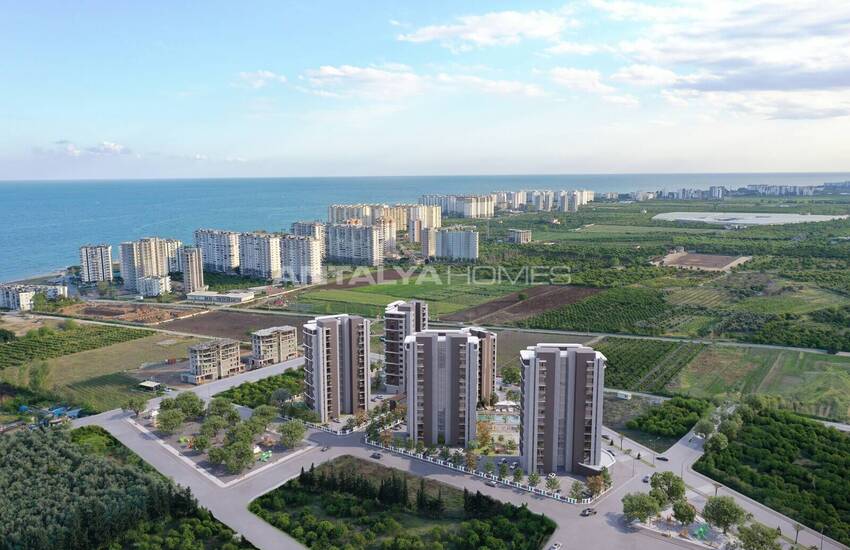 Большие Квартиры в Мерсине с Видом на Природу и Море 2