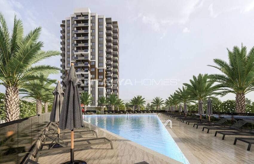 Stylish Flats in a Complex Near the Sea in Mersin Erdemli