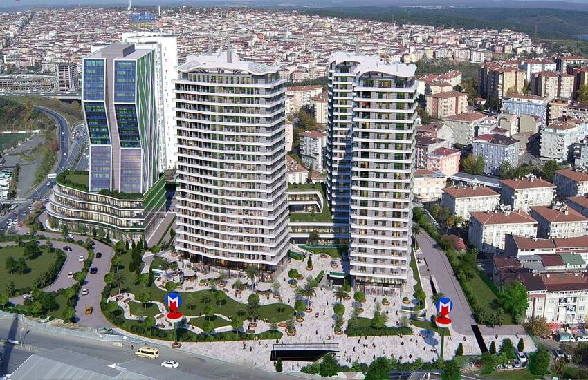 Moderne Appartementen 300m Tot TEM Snelweg In Istanbul
