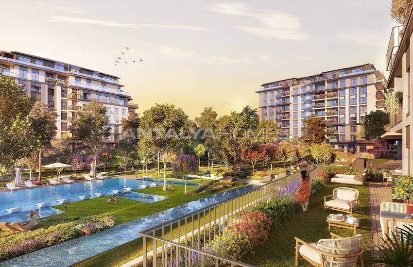 Apartments with Forest View in Complex in Sariyer Istanbul