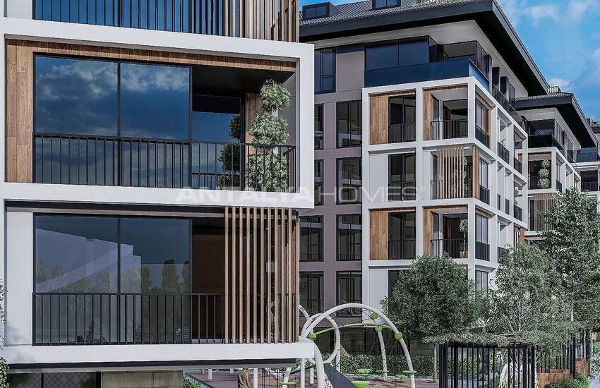 Sea View Flats in a Complex with Security in Uskudar Istanbul