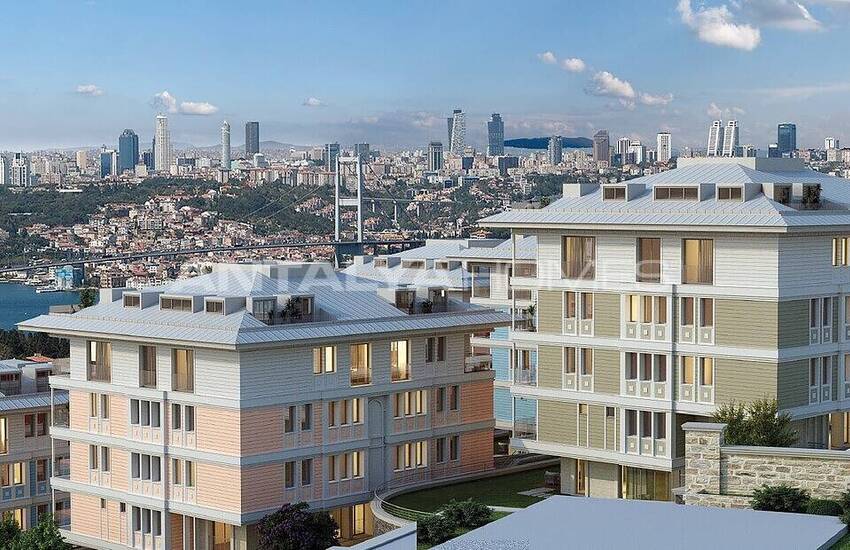 Havsutsikt Lägenheter I Ett Omfattande Komplex I Uskudar Istanbul