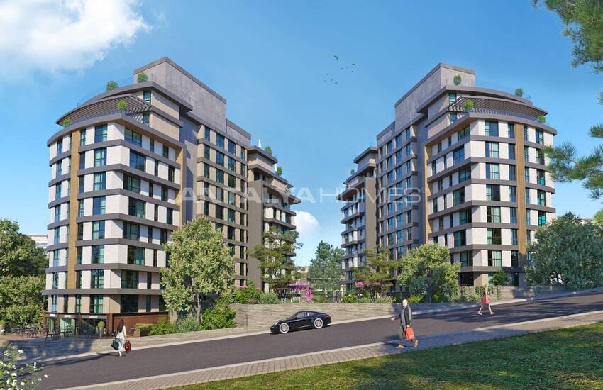 Forest View Flats in a Secure Complex in Istanbul Kagithane