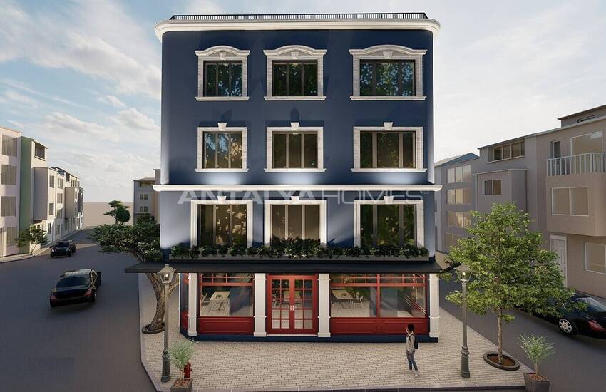 Hela Byggnaden Med Café Och 3 Våningar Med Lägenheter I Istanbul
