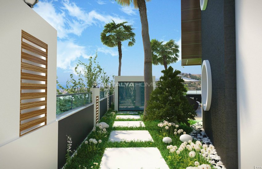 Sea View Villas with Private Pool in Alanya Kargicak 12