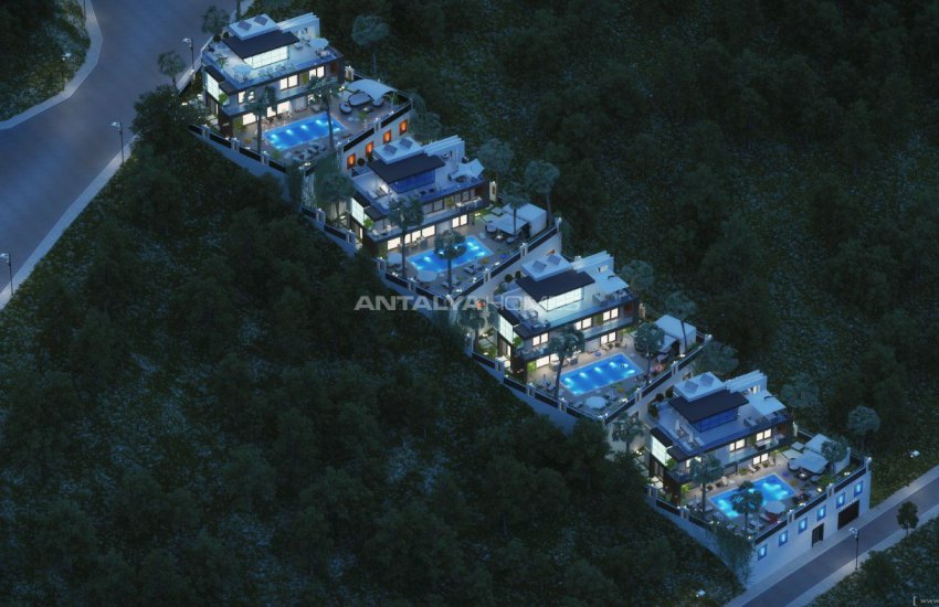 Sea View Villas with Private Pool in Alanya Kargicak 19