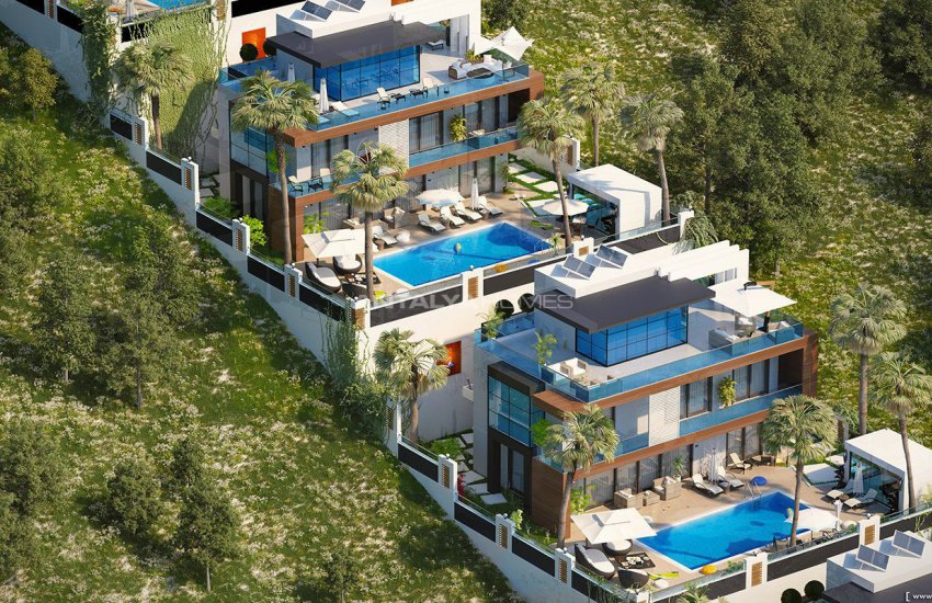 Sea View Villas with Private Pool in Alanya Kargicak 21