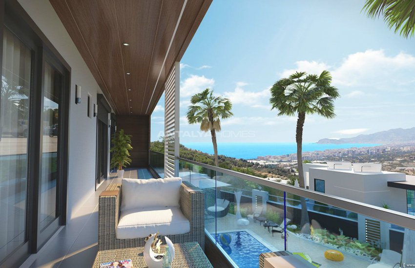 Sea View Villas with Private Pool in Alanya Kargicak 8