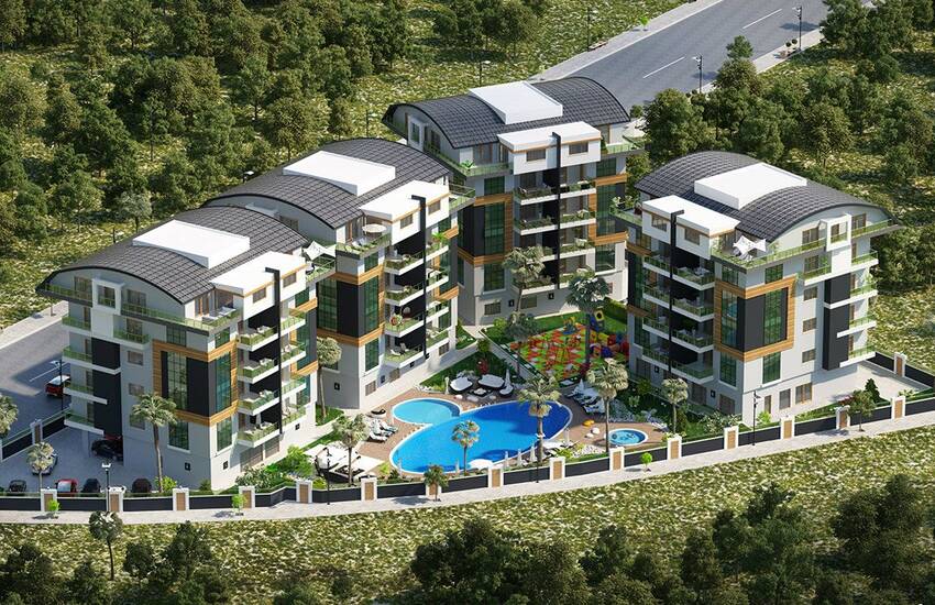 Holiday Apartments with Separate Kitchen in Alanya Oba 1