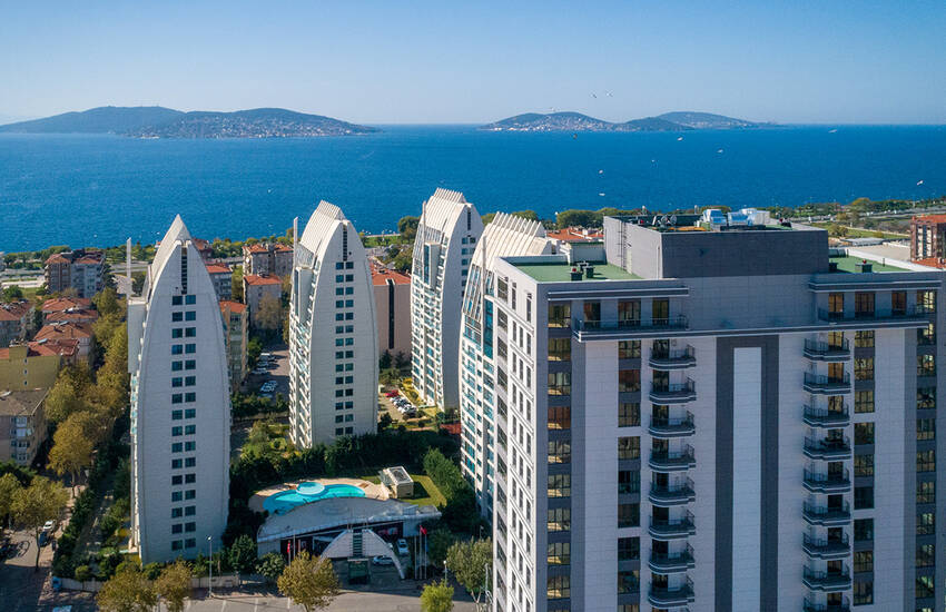 آپارتمان های با منظره شگفت انگیز دریا و جزیره در کارتال، استانبول 1