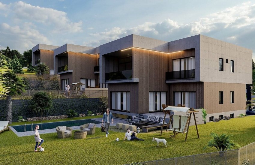 Huizen Met Zwembad Midden In De Natuur In Bursa Mudanya