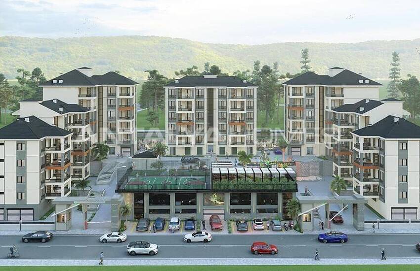 3-bedroom Apartments in a Complex with Security in Bursa