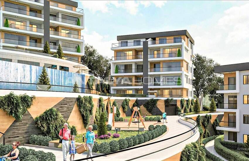 Real Estate in Elite Project with Pool in Bursa, Gemlik