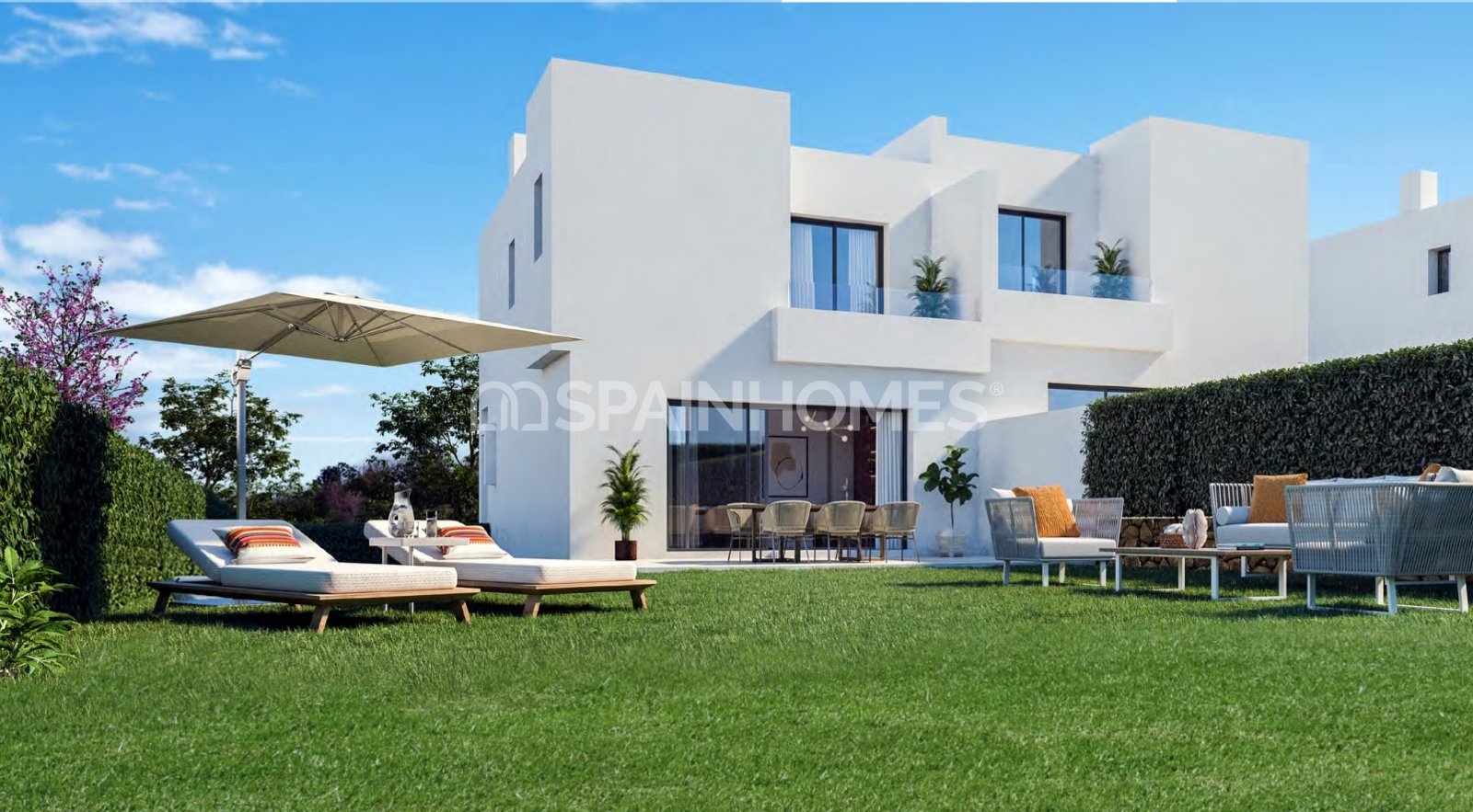 Contemporary Villas with Wide Garden in Alhaurin de la Torre